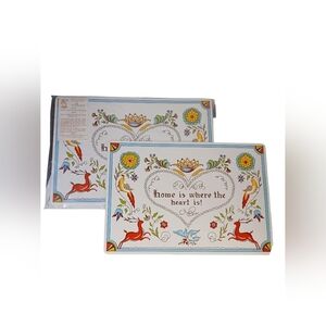 Vintage 8 Placemats By Artist Jane Zook PA Dutch Hex Design